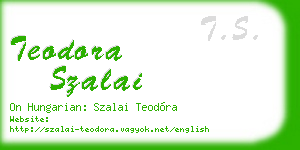 teodora szalai business card